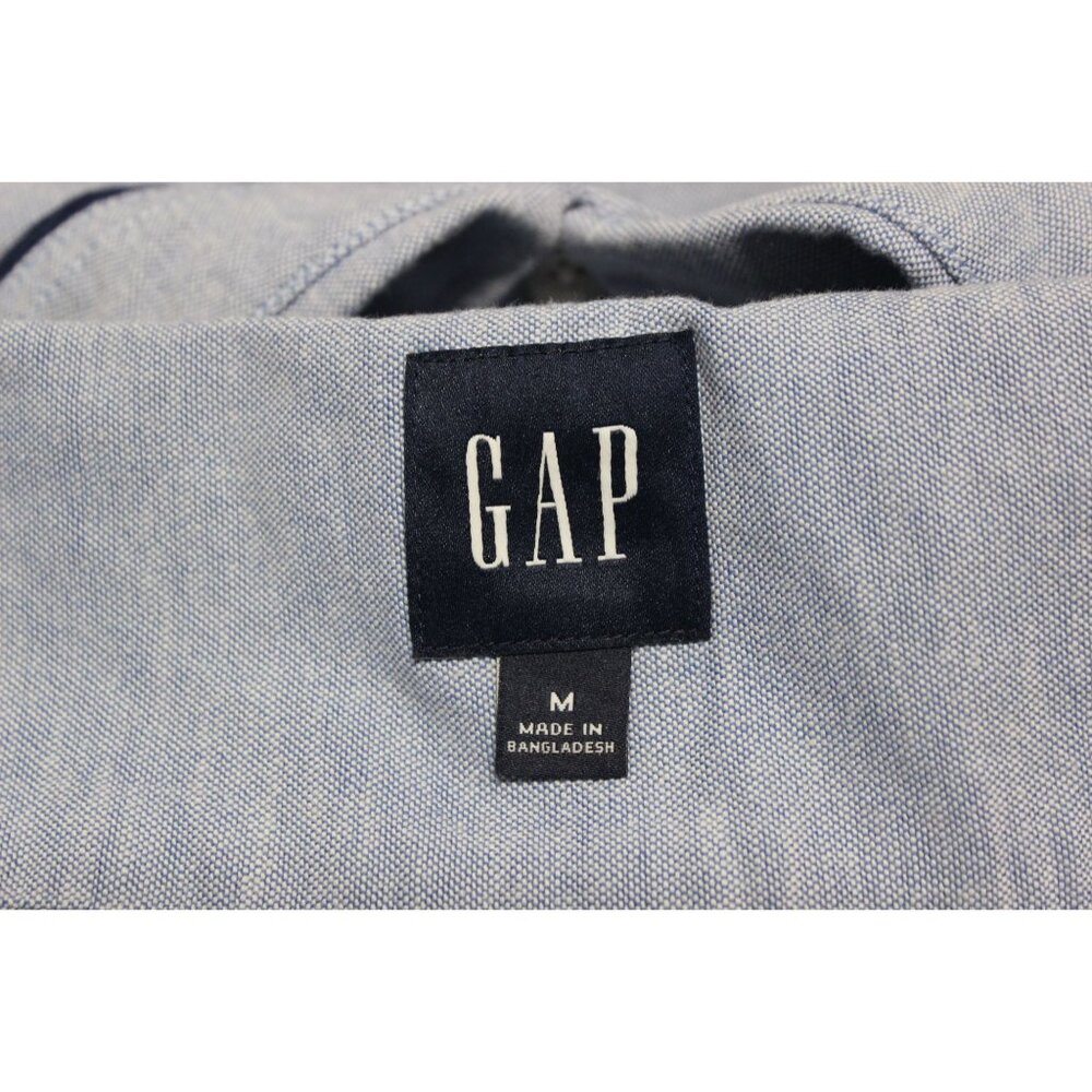 Gap men's solid blue button down collar button fr… - image 7